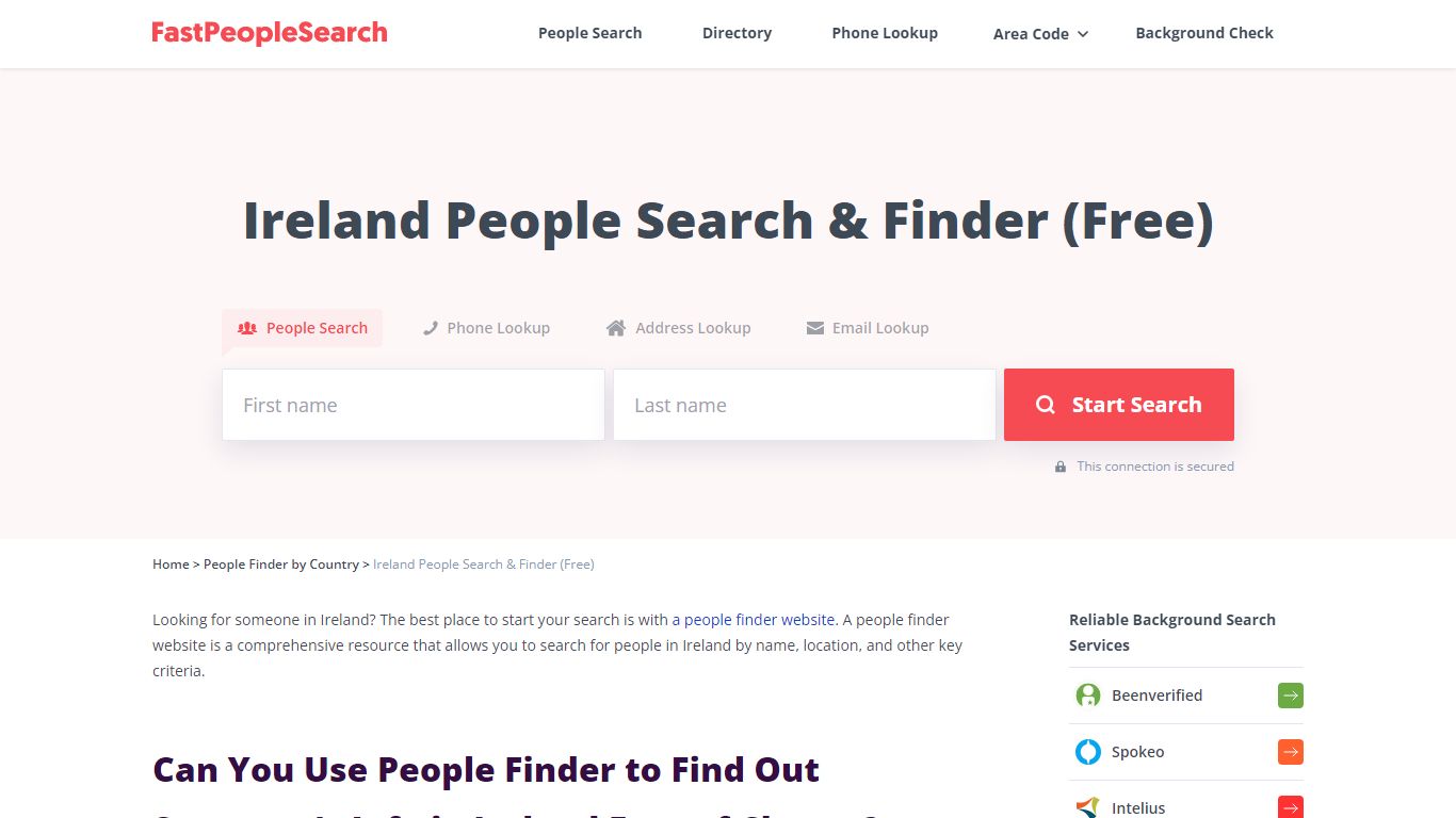 Ireland People Search & Finder (Free) | FastPeopleSearch