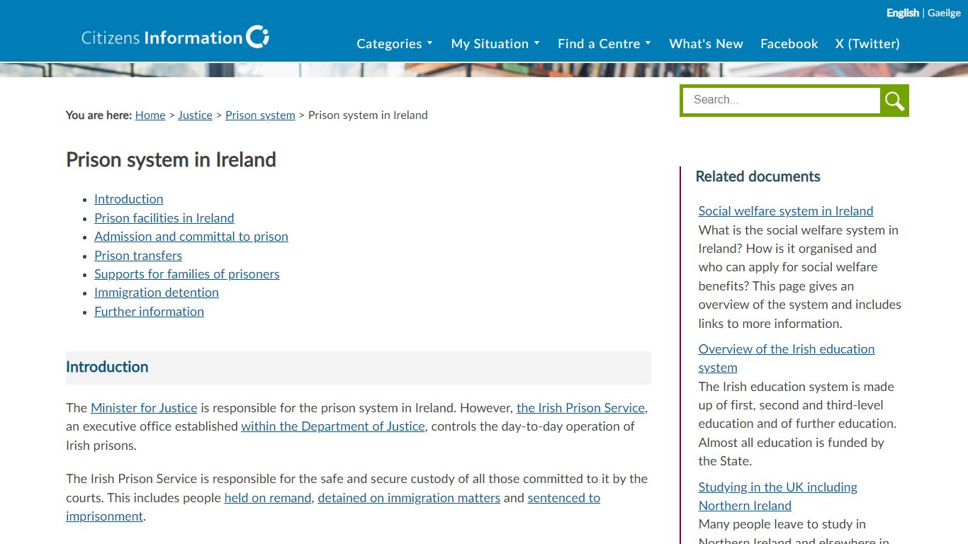 Prison system in Ireland - Citizens Information