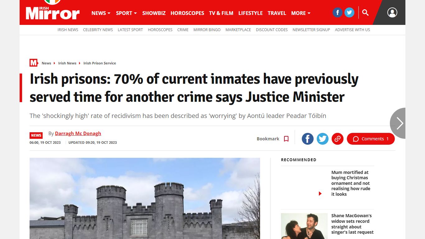 Irish prisons: 70% of current inmates previously served time for ...